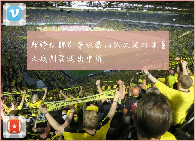 郑铮红牌引争议泰山队决定对京鲁大战判罚提出申诉